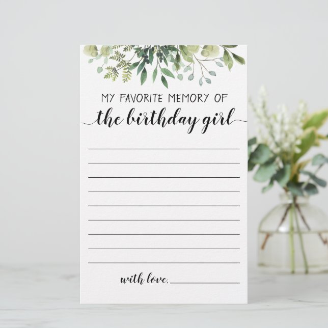 Ma Mémoire Préférée De La Fille D'Anniversaire (Debout devant)