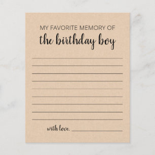 Ma Mémoire Préférée Du Garçon D'Anniversaire