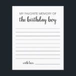 Ma Mémoire Préférée Du Garçon D'Anniversaire<br><div class="desc">Achetez ce jeu et profitez de la haute qualité My Favorite Memory Of The Birthday Boy Game pour votre événement! Design noir et blanc.</div>