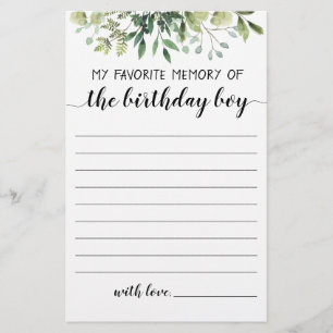 Ma Mémoire Préférée Du Garçon D'Anniversaire