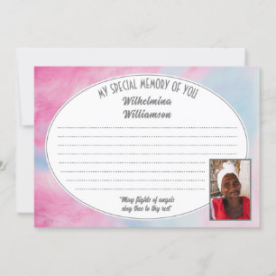 MA MÉMOIRE SPÉCIALE DE VOUS Carte Photo Condolence