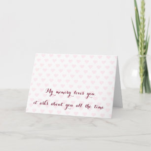 Ma Mémoire T'aime.. Te Manquer Amour Carte de Cita