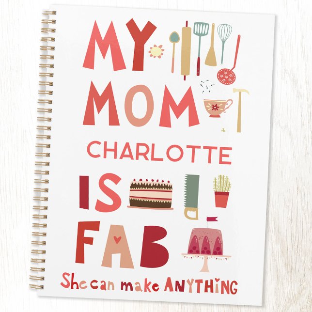 Ma mère est fabuleuse Amusante personnalisée (My Mom is Fab personalized planner)