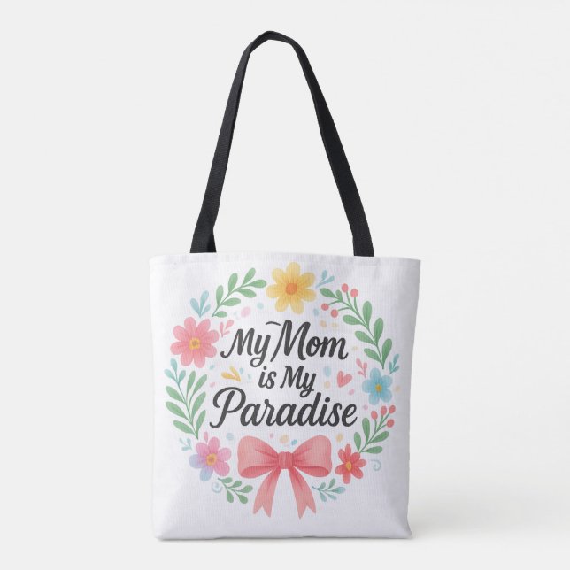"Ma mère est mon paradis" Sac fourre-tout - Amour  (Dos)