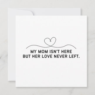 Ma mère n'est pas là mais son amour n'est jamais p