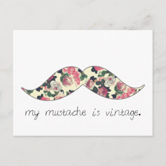 ma moustache est une carte postale vintage