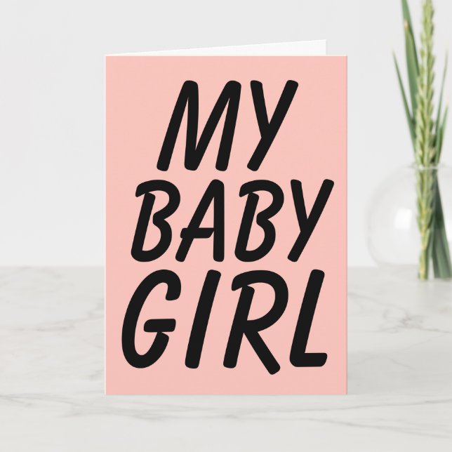 MA PETITE FILLE, CARTE D'ANNIVERSAIRE POUR PETITE  (Devant)