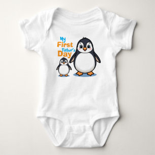 Ma première fête des pères, body bébé pingouin mig