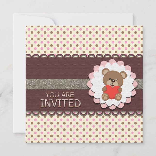Ma première invitation d'anniversaire de Beary (Devant)