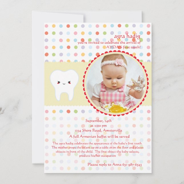 Ma première invitation de photo de dent (Devant)