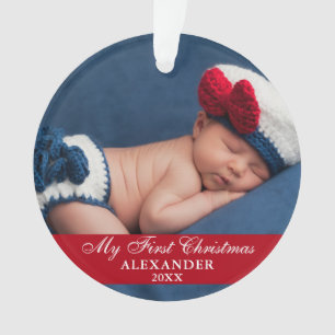 Ma première photo de bébé de Noël Rouge