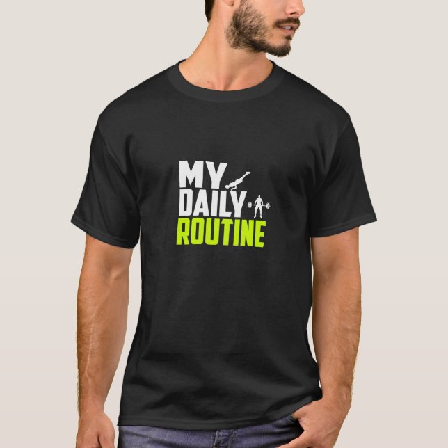 Ma Routine Quotidienne - T-Shirt de Gym (Devant)
