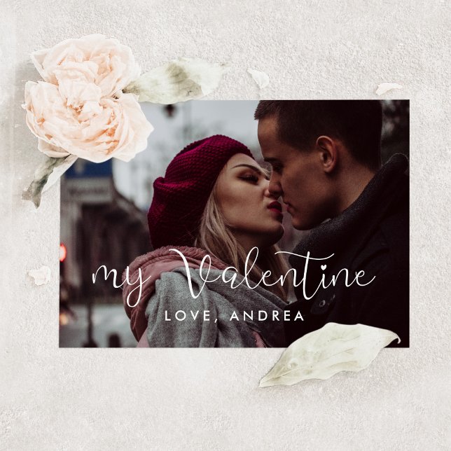 Ma Saint Valentin mignonne Saint Valentin carte ph (Créateur téléchargé)