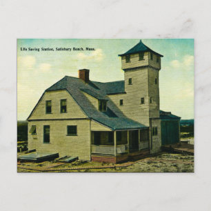 MA Salisbury Beach Life Save Station Carte postale