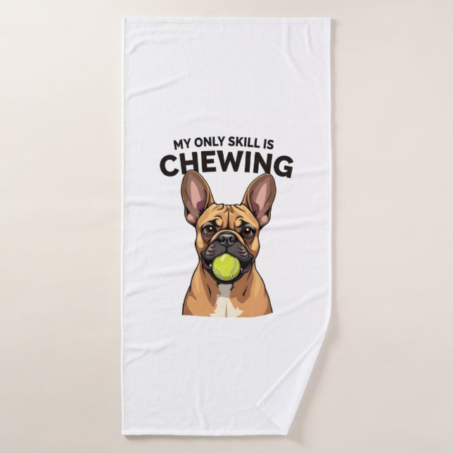 Ma Seule Compétence Est De Mâcher Vintage French B (Serviette de bain)
