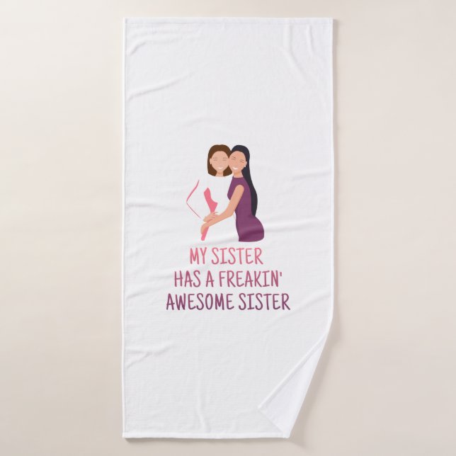 Ma soeur a une soeur Freakin géniale meilleure jam (Serviette de bain)