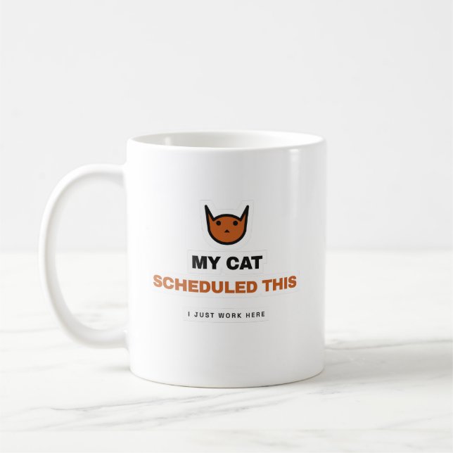 Ma tasse à café drôle de chat programmée par mon c (Gauche)