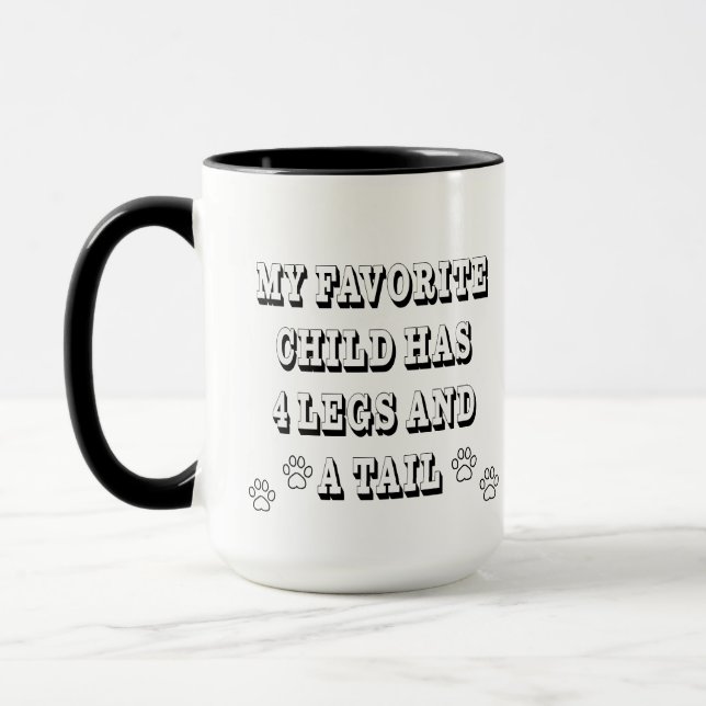 Ma tasse préférée a 4 pattes et un mug queue (Gauche)