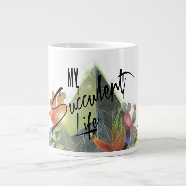 Ma tasse succulente d'amusement de la vie (Devant)