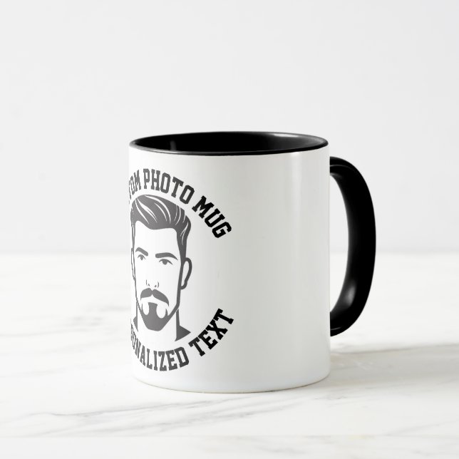 Ma Tête sur un Mug Combo Personnalisé (Devant droit)