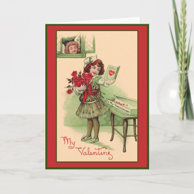 Ma Valentine Cute Cartes d'Art Vintages et cartes  (Devant)