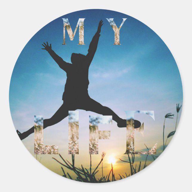 Ma vie – Autocollant de design inspirant de la nat (Devant)