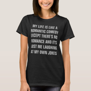 Ma vie est un T-shirt romantique de dames de