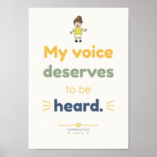 Ma Voix | Affiche d'affirmation pour enfants