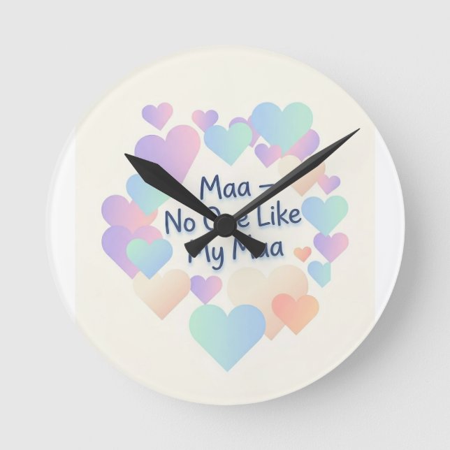 Maa Aucun comme ma Maa - Horloge murale Pastel Hea (Recto)