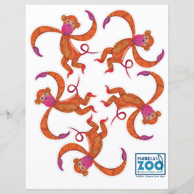 Mabell's Zoo Monkey Cutout (Devant)