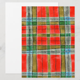 MAC BAIN TARTAN 6.5x8.75 Carte plate / Verticale