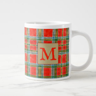 MAC BAIN TARTAN Big Mug + Initial