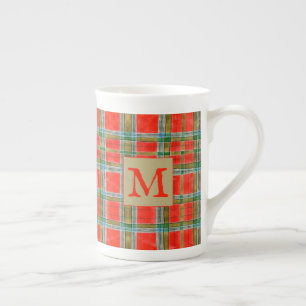 MAC BAIN TARTAN Bone China Mug + Initial