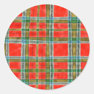 MAC BAIN TARTAN gros Stickers ronds