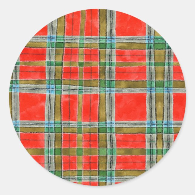 MAC BAIN TARTAN Stickers petits ronds (Devant)