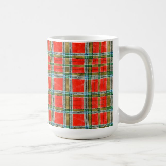MAC BAIN TARTAN Tall White Mug (Droite)