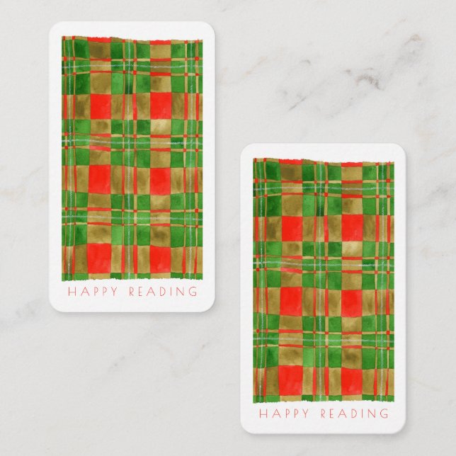 MAC GREGOR Signet TARTAN - Carte 3.5x2 + texte (Devant / Derrière)