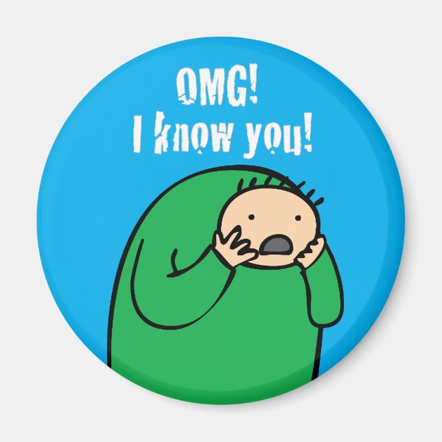 Mac OMG ! Aimant (bleu) (Devant)