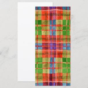 MAC RAE TARTAN 4x9 Carte Plate / Vertical