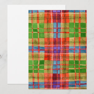 MAC RAE TARTAN 5,5x7,5 Carte Plate / Verticale