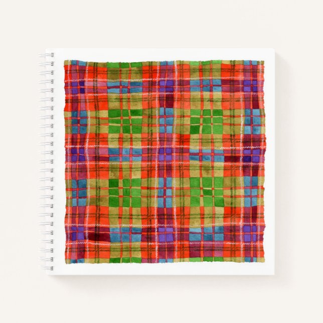 MAC RAE TARTAN 8,5x8,5 Carnet spiral (Devant)