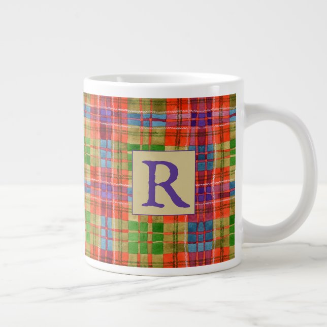 MAC RAE TARTAN Big Mug + Initial (Droite)