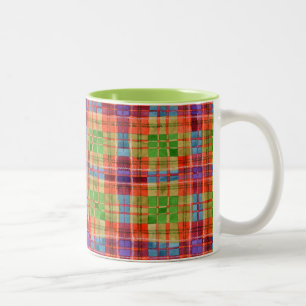 MAC RAE TARTAN Mug Lime Bicolore