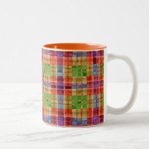 MAC RAE TARTAN Orange Mug à deux tons