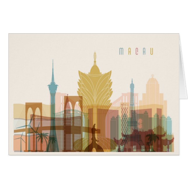 Macao, horizon de ville de la Chine | (Devant horizontal)