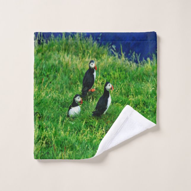 Macareux islandais en été (Gant de toilette)