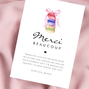 Macaron Merci Beaucoup Baby Shower Français