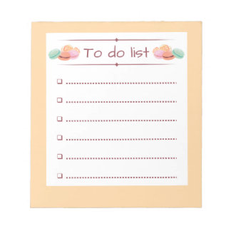 Macaron Thématique Faire Liste Bloc-Notes