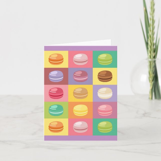 Macarons Arc-en-ciel couleur mignon Pop Art (Devant)