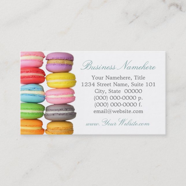 Macarons Cartes de visite (Devant)